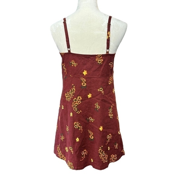 NWT Urban Outfitters Mini Dress Brown Orange Medium M - Picture 3 of 16